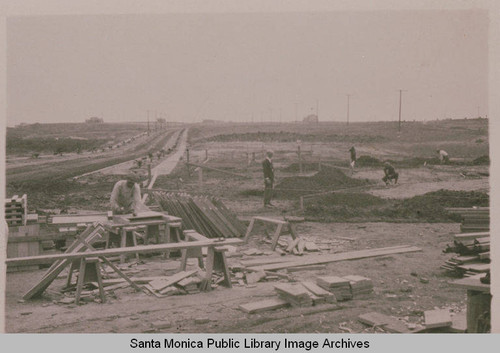 Construction near Via De La Paz, Pacific Palisades, Calif