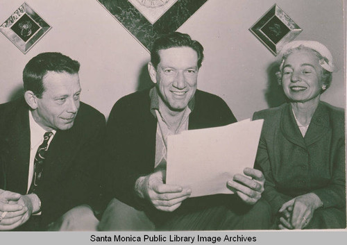 Actor Richard Boone (center) who played "Paladin" on the television series "Have Gun, Will Travel"