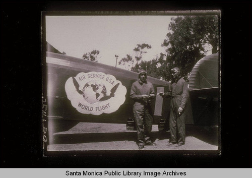 Preparations for the start of the 'Round-the-World-Flight' by Douglas Aircraft Company with the Douglas World Cruiser at Clover Field, Santa Monica, 1924