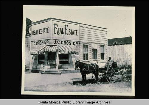 J.C. Crosier, real estate office, Second and Utah Avenue, Santa Monica, Calif