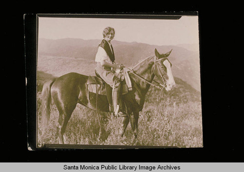 Horseback rider, Alice Mason, in the Santa Monica Mountains