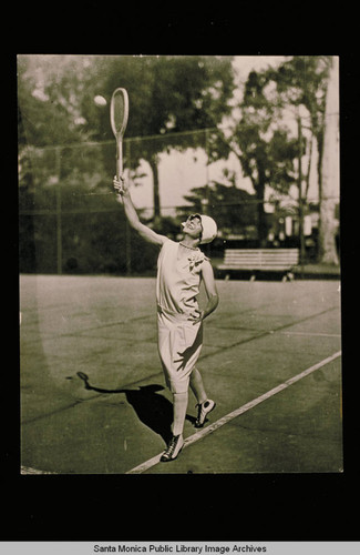 Woman tennis player on a Santa Monica court