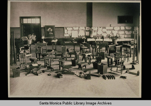 Santa Monica High School furniture display