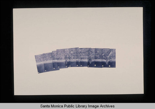 Index image of photographs C372-383 from Fairchild Aerial Surveys of the Santa Monica coastline (Job # C164) flown January 1928