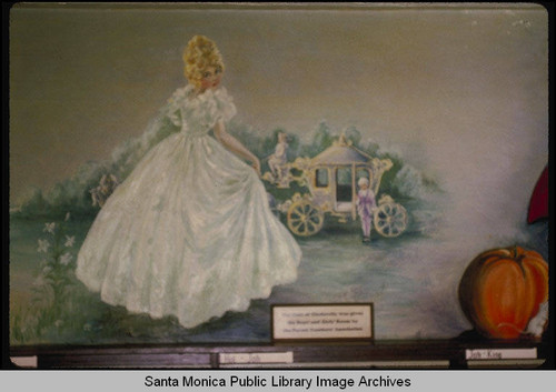 Eulalie Banks Wilson murals in the Children's Department of the Santa Monica Public Library (503 Santa Monica Blvd.) : Cinderella and her carriage