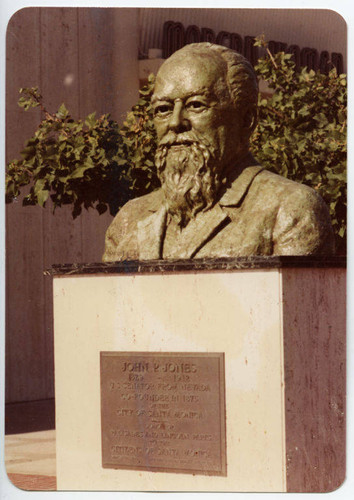 Bust of Santa Monica City founder, Senator John P. Jones