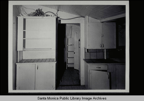 Interior of Shotgun house looking south, 2712 Second Street, Ocean Park, Calif., built pre-1900