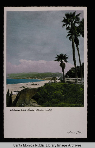 View from Palisades Park looking north to the Santa Monica Mountains