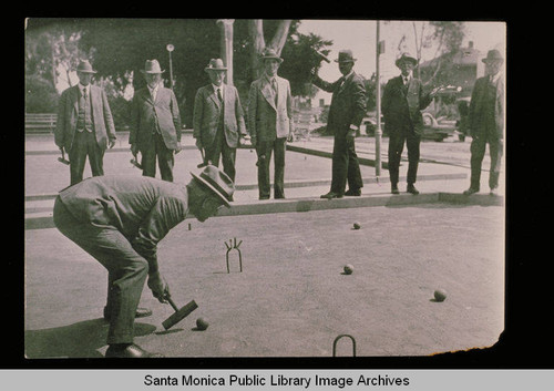 Croquet in Lincoln Park, Santa Monica, Calif