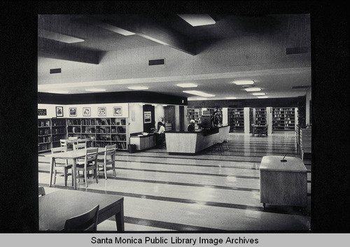 Interior of the Montana Avenue Branch Library, 1704 Montana Avenue, Santa Monica, Calif