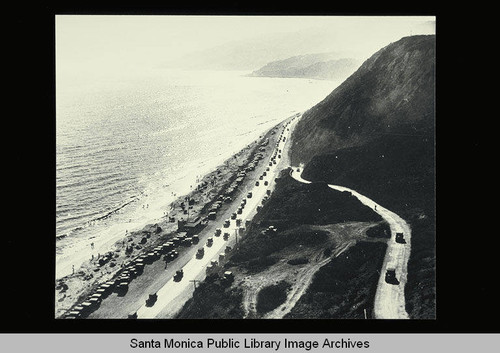 Pacific Coast Highway and the Bowl Road at night