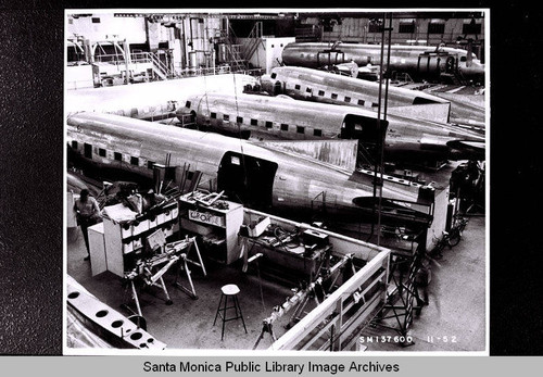 Super DC-3 inside Douglas Aircraft plant, Santa Monica, Calif., November, 1952