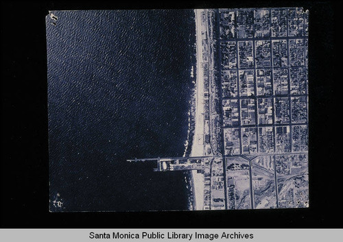 Aerial survey of Santa Monica beaches and coastline from north to south (Job# C1270 Section 4: Arizona to Colorado Avenue and the Santa Monica Pier) flown July 20, 1931