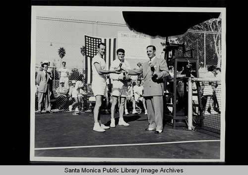 Tennis Open for Seniors held on September 5, 1949 in Lincoln Park, Santa Monica, Calif