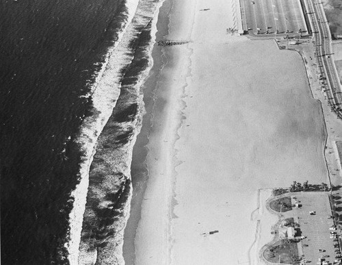 Looking north from the remnants of Pacific Ocean Pier, December 14, 1975