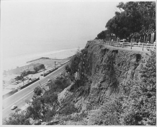 Inspection of Palisades Park bluffs under the City of Santa Monica's "Slide Prevention Program," August 31, 1956