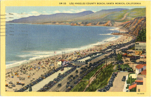 "Los Angeles County Beach, Santa Monica, California."
