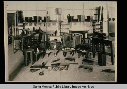 Santa Monica High School furniture display