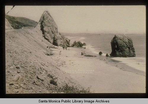 Castle Rock, Santa Monica looking back at the Long Wharf, Santa Monica, Calif