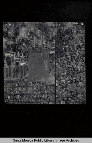 Aerial Survey of the City of Santa Monica west to southeast from Pico Blvd. to Centinela over Clover Field Scale 1:480 ft (Job #7255-11) flown July 18, 1941