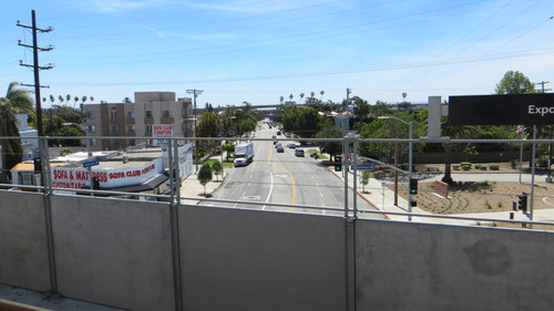 Partial view of Sepulveda Boulevard looking sorth from Expo Line Expo/Sepulveda station, April 28, 2017