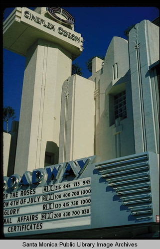 Cineplex Odeon Theater (Cineplex Broadway) on the Third Street Promenade, Santa Monica, Calif., built in 1927