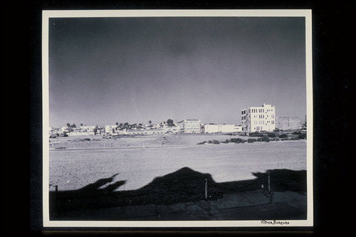 Looking east from the beach area including Kinney Street to Marine Street (Ocean Park Redevelopment Project)