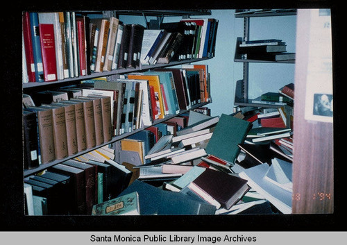 Northridge earthquake, Santa Monica Public Library, Main Library Reference Department, first floor, January 17, 1994