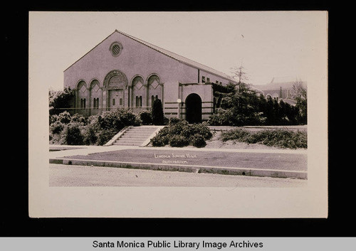 Lincoln Junior High School Auditorium on California Avenue, Santa Monica, Calif