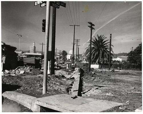 Widening of Fourth Street between Olympic Blvd. and Colorado Avenue from a 40-foot to a 55-foot roadway, Santa Monica, Calif