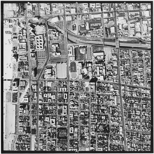 Aerial survey of Santa Monica north to south from Santa Monica Canyon to the Interstate 10 Freeway (Image #20, 1 inch=500 feet) flown January 1, 1975