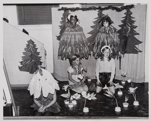 Girl Scout Troop 398 from Washington Elementary School presenting 'Hansel and Gretel' at Ocean Park Branch Library, December 1971