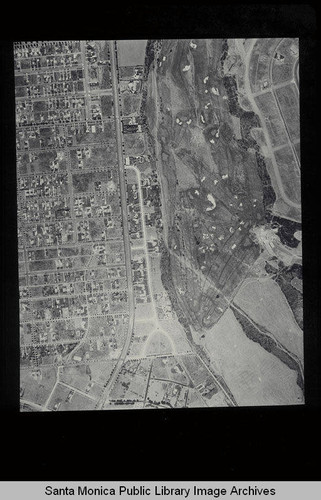 Aerial survey of the City of Santa Monica north to south (north on left side of the image) Santa Monica Canyon to Marguerita Avenue including San Vicente Blvd. and Georgina Avenue (Job#C235-E2) flown in June 1928