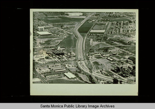 Aerial looking east on Olympic Blvd., Santa Monica, Calif., July 8, 1948