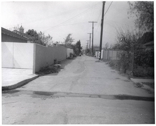 Twenty-first alley north of Alta Avenue in Santa Monica, March 26, 1956