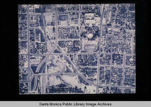 Fairchild Aerial Surveys photography of Santa Monica west to east from Olympic Blvd. to Santa Monica High School (Job # 4354 - 3) flown February 20, 1937