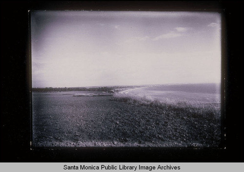 View of Pacific Palisades from the Huntington Palisades with the Long Wharf at lower right