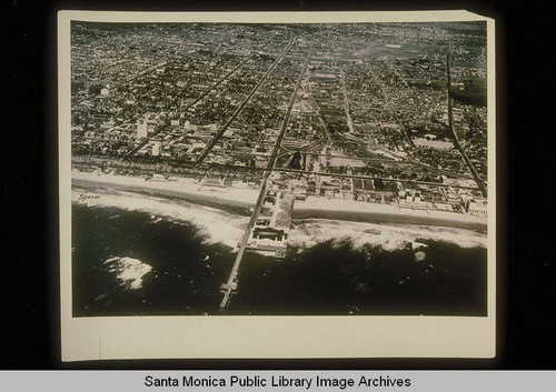 Aerial of the Santa Monica Pier on March 20, 1932