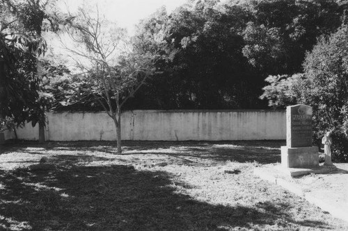 Headstone for Pascual (1844-1916) and Micaela (1852-1894) Marquez in the Francisco Marquez Family Cemetery, Santa Monica Canyon