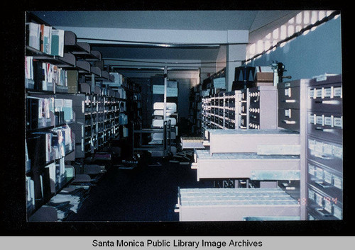 Northridge earthquake, Santa Monica Public Library, Main Library, Periodicals Department, first floor, January 17, 1994