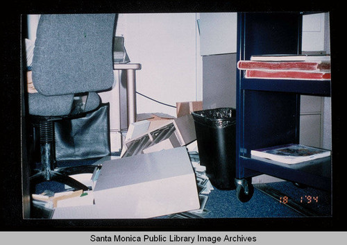 Northridge earthquake, Santa Monica Public Library, Main Library Reference Department, first floor, January 17, 1994