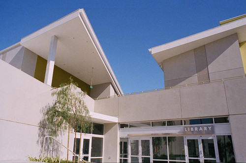 North courtyard entry at the new Main Library designed by Architects Moore, Ruble, Yudell opened at 601 Santa Monica Blvd., January 7, 2006