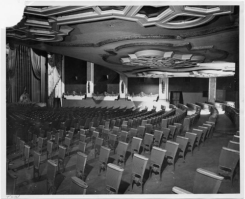 Interior of the Dome Theatre under reconstruction, Pacific Ocean Park, Santa Monica, Calif