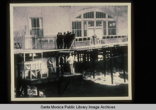 La Monica Ballroom on the Santa Monica Pier being wrecked by storms