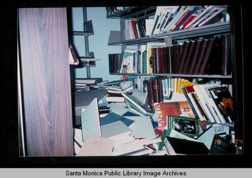 Northridge earthquake, Santa Monica Public Library, Main Library Reference Department, first floor, January 17, 1994