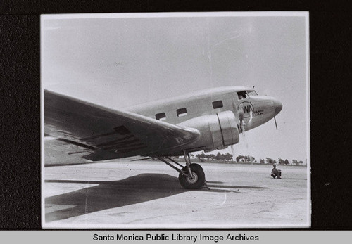 Douglas Aircraft Company DC-1 (TWA U.S. Mail) first flight on July 1, 1933 from Clover Field Airport, Santa Monica, Calif