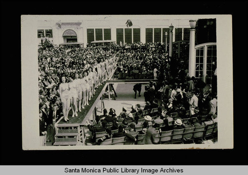 Bathing Beauty Contest in front of Casino Gardens Dance Pavilion, 2946 Ocean Front Promenade, Ocean Park