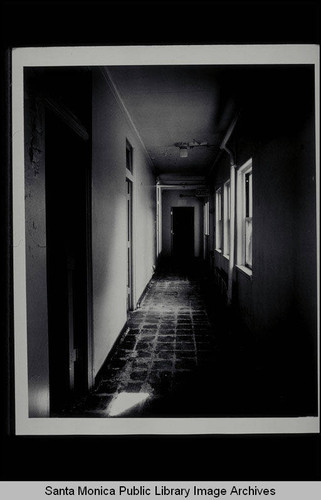 First floor hallway looking west, Santa Monica Health Center, 1525 Euclid Street, built 1928