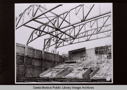 Construction of the Santa Monica Civic Auditorium in July 1957