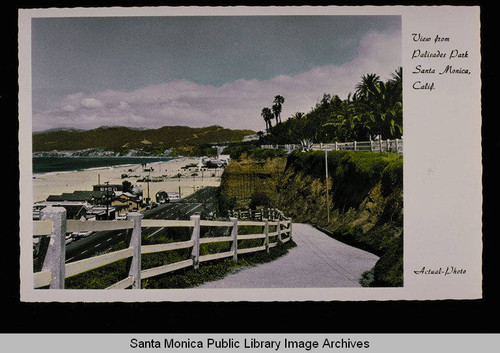 Pacific Coast Highway and Palisades Park, Santa Monica, Calif